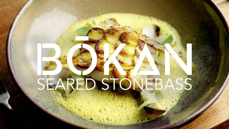 Making Seared Stonebass with with Guillaume Gillan of Bokan – Fine Dining Recipes
