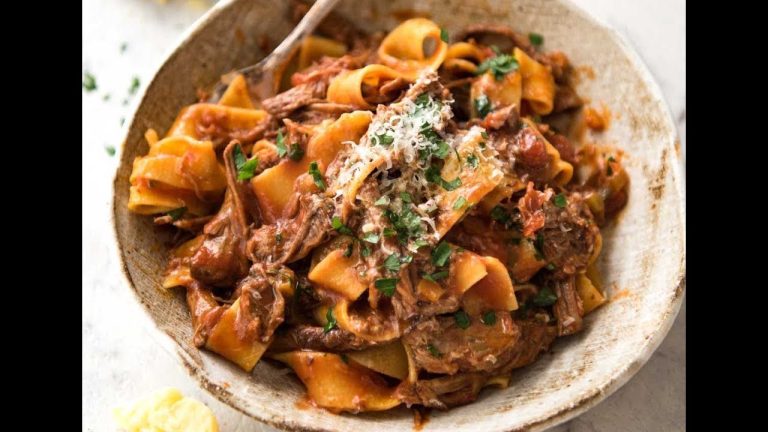 Slow Cooked Shredded Beef Ragu with Pappardelle
