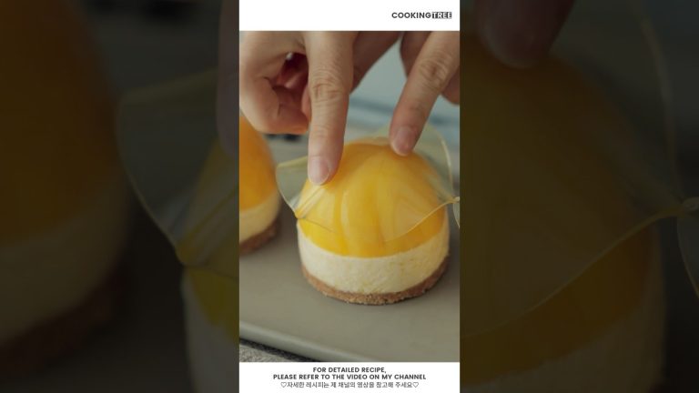 투명 망토를 두른 망고 치케! [노오븐 망고 치즈케이크 No-Bake Mango Cheesecake] #Shorts #Baking