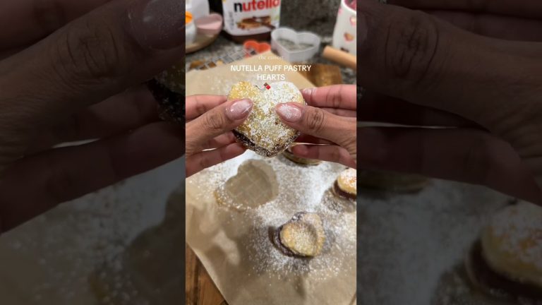 Super EASY Delicious Nutella Dessert♥️ #easydessertideas #nutellarecipes #puffpastryrecipes #yum