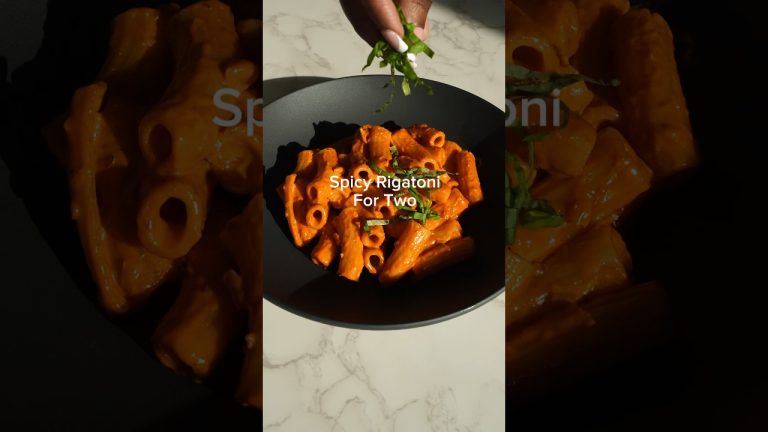 Spicy Rigatoni for Two #pasta #recipe
