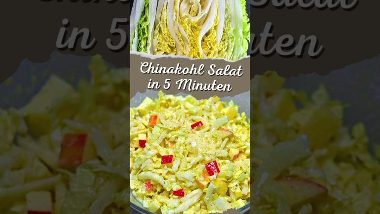 chinakohl salat mit apfel und curry joghurt dressing