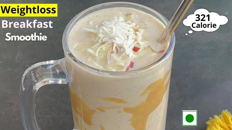 Weight loss Smoothie | Healthy Breakfast Smoothie Recipe | Apple Oats Smoothie For Weight loss Hindi
