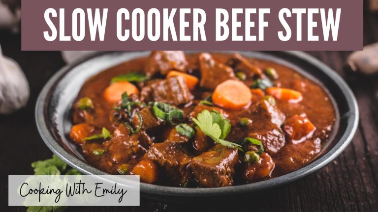 Slow Cooker Beef Stew | With Red Wine & Herbs