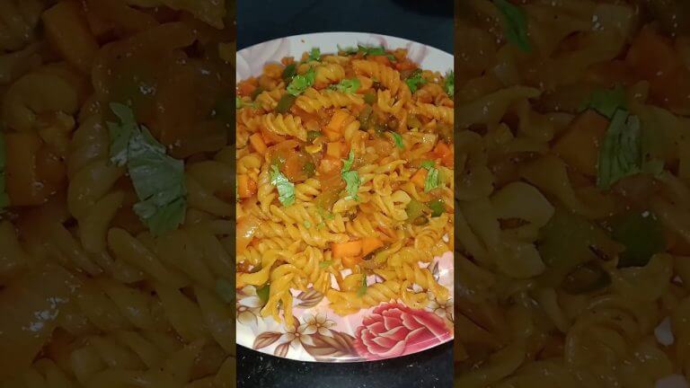 Indian Desi Style Macaroni pasta recipe