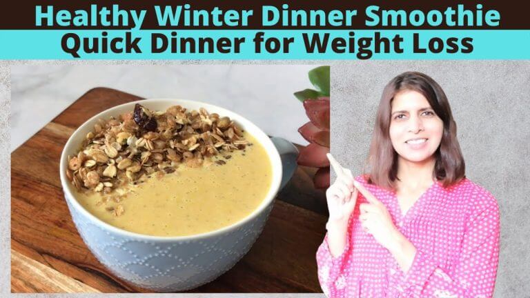 Healthy Winter Dinner Smoothie Recipe | Quick Easy Dinner Meal for Weight Loss | Golden Smoothie