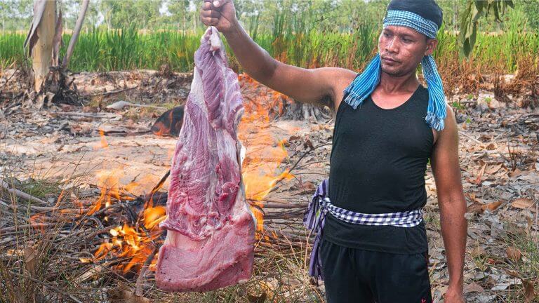 The Most Spicy Cooking Pork Belly… Cooking & Eating Spicy Food at Your Home