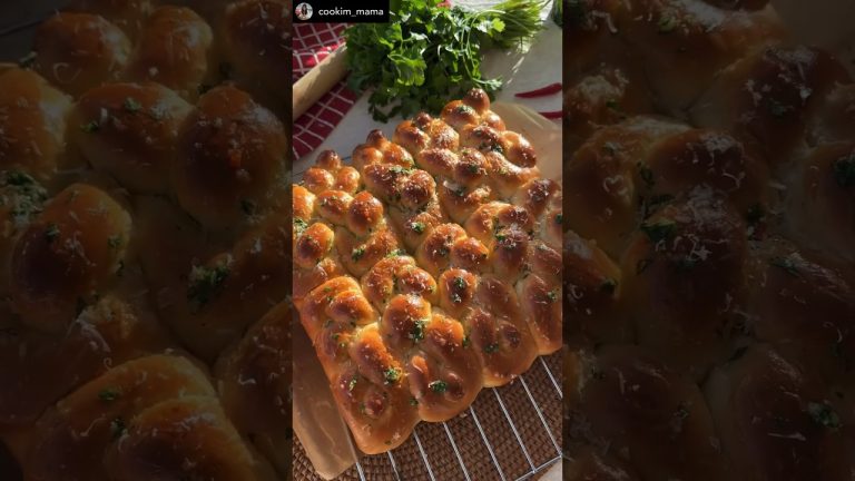 Braided Garlic Parmesan Bread Recipe #shorts