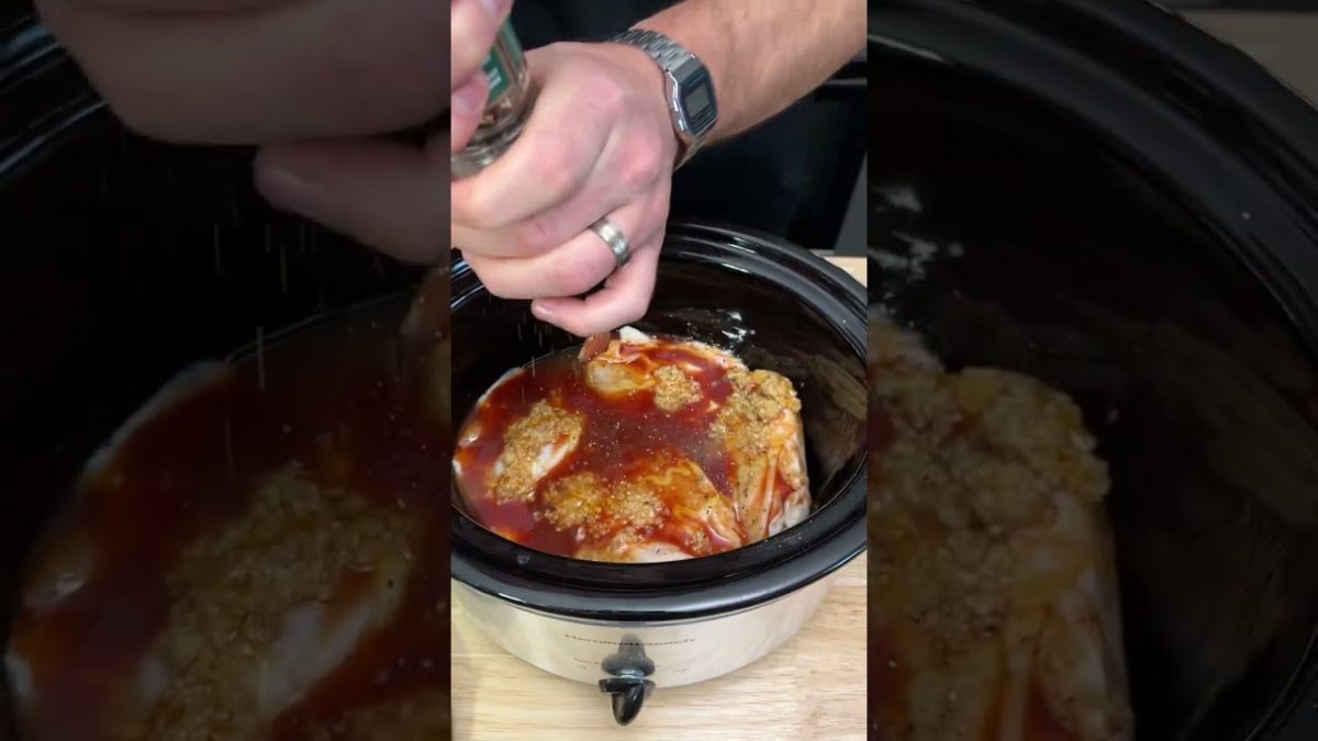 Crockpot Honey BBQ Chicken. #food #cooking #recipe