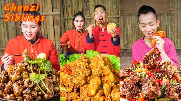 River Snails with Chili | Mukbang Eating Challenge | Village Food Cooking | Yummy Seafood Recipes