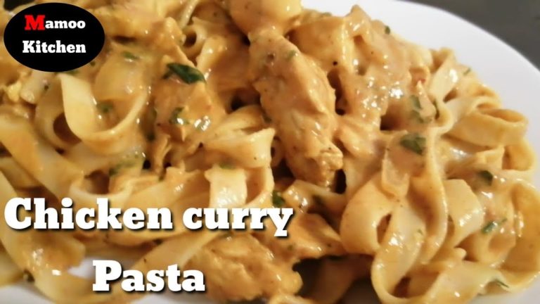 chicken curry pasta / tasty curry chicken pasta recipes creamy curry chicken pasta باستا دجاج بلكاري