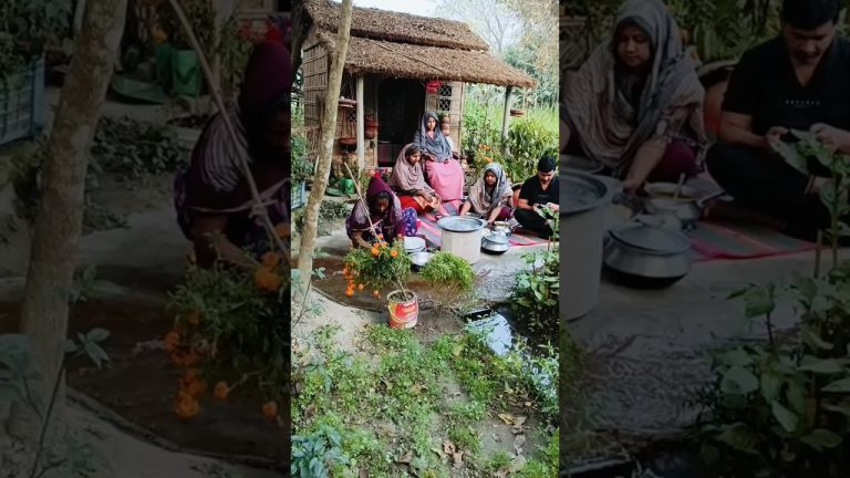 আমার ছোট্ট কুঁড়ের ঘরে তোমাদের দাওয়াত ।#village #villagelife #cooking #recipe #shortvideo