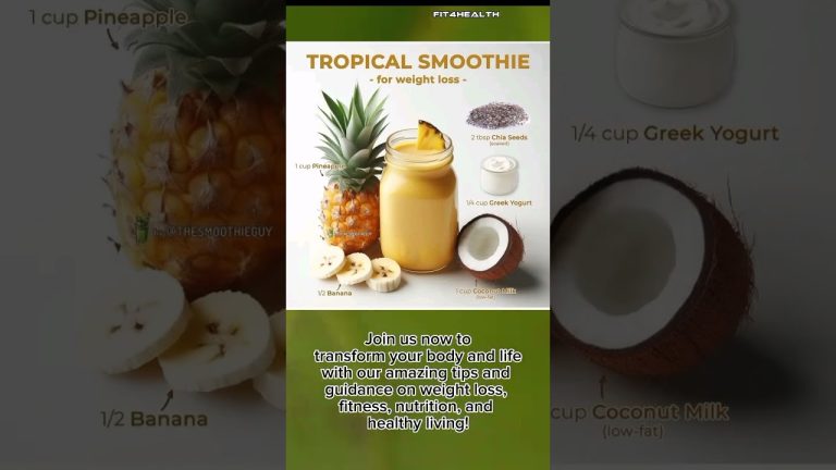 Delicious Tropical Smoothie Recipe for Effective Weightloss | Boost Your Metabolism Naturally #Short