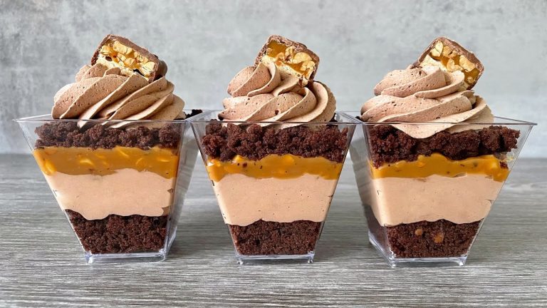 Snickers Dessert Cups – No Bake Dessert. Very Easy and Yummy!