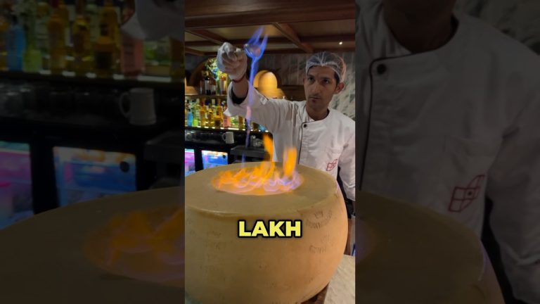 1,00,000 k cheese wheel wala pasta 😳😍 #parmesancheese #cheesewheel #spaghetti