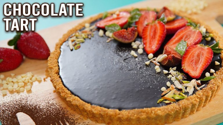 Chocolate Tart | How To Make Eggless Chocolate Tart | Easy Dessert Recipe | No Bake Dessert | Ruchi