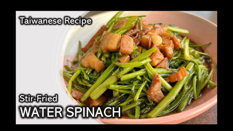 How to cook Stir-fried WATER SPINACH Taiwanese Recipe | Ginisang Kangkong with Pork