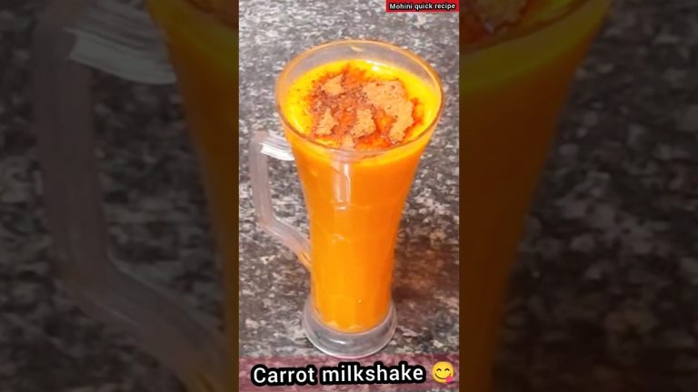 carrot milkshake।carrot smoothie।gajar ka juice।carrot juice with milk#shorts @mohiniquickrecipe7768