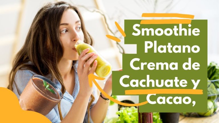 Smoothie de Plátano, Crema de Cacahuete y Cacao: ¡Un postre saludable en minutos! #smoothierecipes