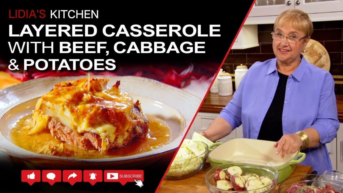 Layered Casserole with Beef, Cabbage & Potatoes