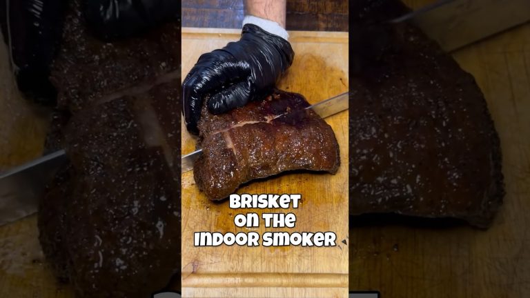 Brisket on Indoor Smoker Experiment PART 1 #foodshorts #bbq #foodexperiment