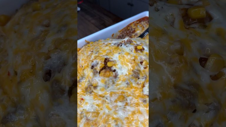 🌮 casserole! EASY and in ☝🏼 pan! DELISH! Make itttt #casserolerecipe  #tacocasserole