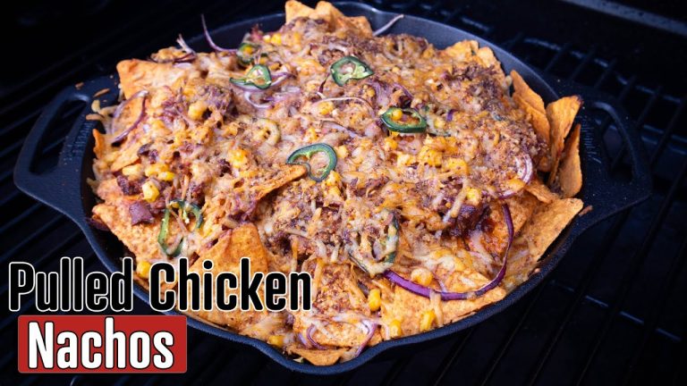 PULLED CHICKEN Nachos van de BBQ in de skillet!