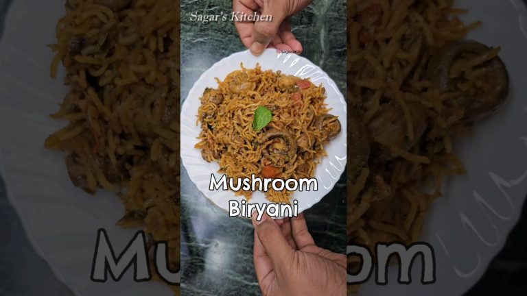 Mushroom Biryani Recipe #Shorts #Biryani