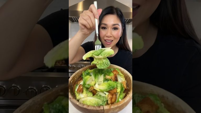 Authentic Caesar Salad with Baked Croutons | MyHealthyDish