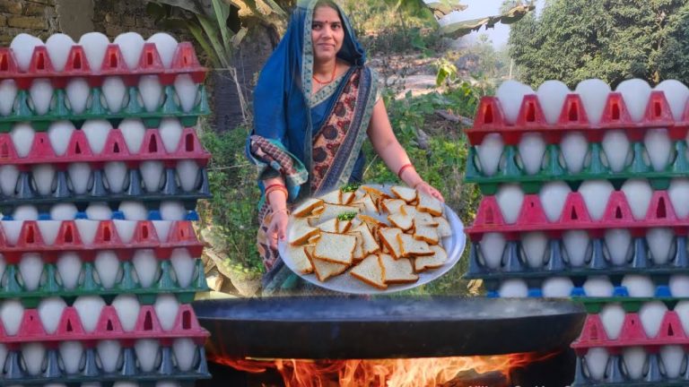 OMLETTE BREAD। Egg and Bread| Quick simple and easy egg bread recipes cooking and eating, egg recipe