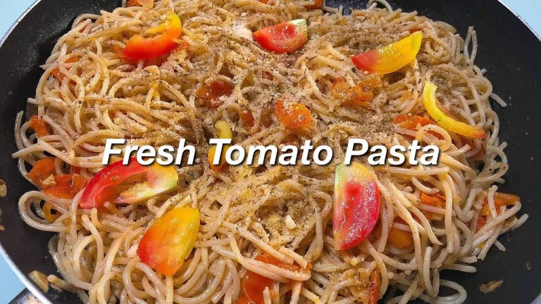 FRESH TOMATO PASTA! SUPER EASY RECIPE