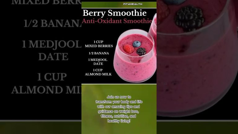 Berry Anti-oxidant Smoothie | Berry Antioxidant Bliss: Nutrient-Packed Smoothie Recipe #Shorts