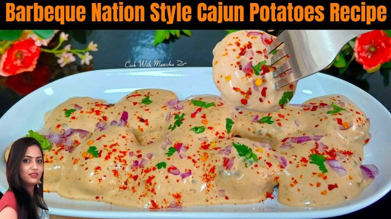 काजुन आलू | cajun potatoes barbeque nation recipe | bbq nation potato recipe | cajun potatoes recipe
