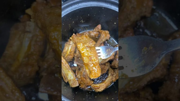 Asi me quedo mi Costilla ala bbq sin  horno #elchefdelbajomundo #food #comida #gastronomia #recetas