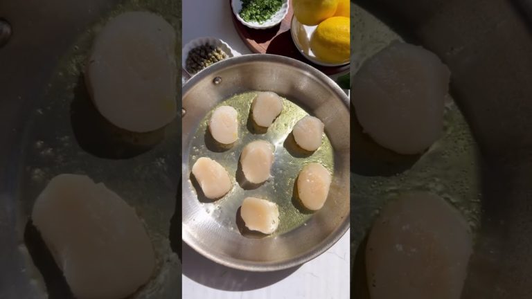 Scallops Meunière for ep.5 of my restaurant series #seafood #recipes #shorts