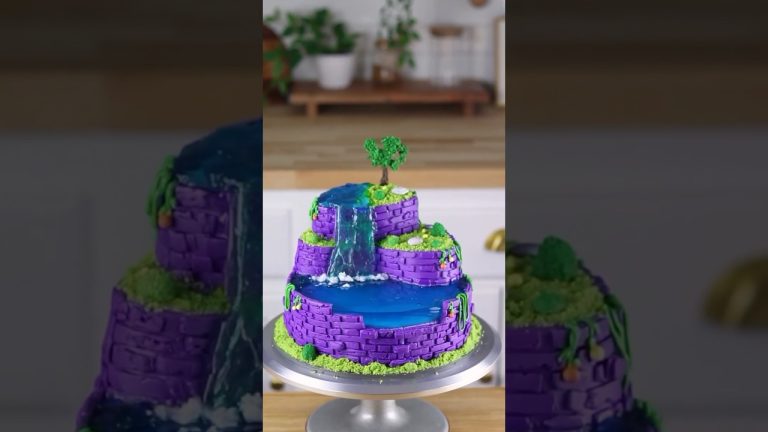 Making an Island Cake! 🏝️ #dessert