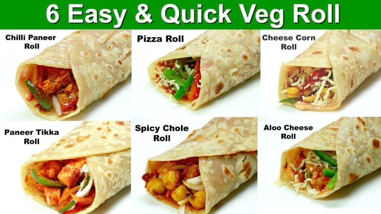 ६ आसान और झटपट वेज रोल | 6 Veg Roll Recipes | Veg Frankie Recipe | KabitasKitchen