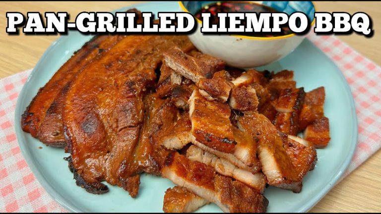 PAN GRILLED PORK BELLY BBQ | LIEMPO BBQ SA KAWALI | HUNGRY MOM COOKING