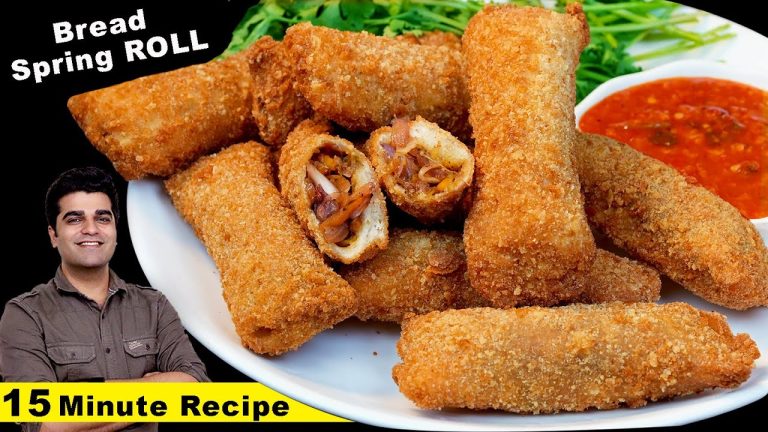 बिना अलग से शीट और मेहनत के बनाये क्रिस्पी टेस्टी स्प्रिंग रोल्स BREAD Spring rolls (Iftar Special)