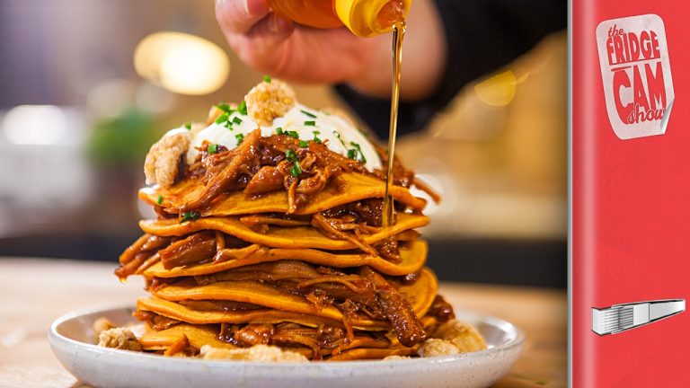 Pulled Pork Pancakes Recipe | Sorted Food
