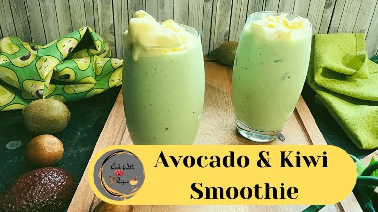 Avocado Kiwi Smoothie/ Breakfast Smoothie/ Avocado Kiwi Shake/ Fruit Smoothie Recipe