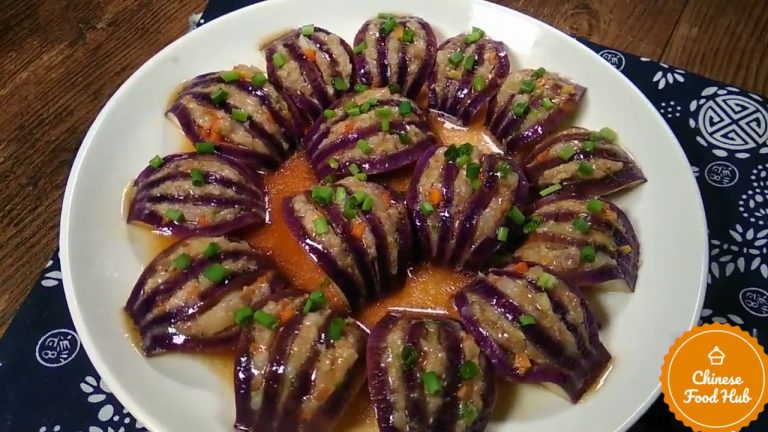 Restaurant Style Stuffed Eggplant With Pork Recipe