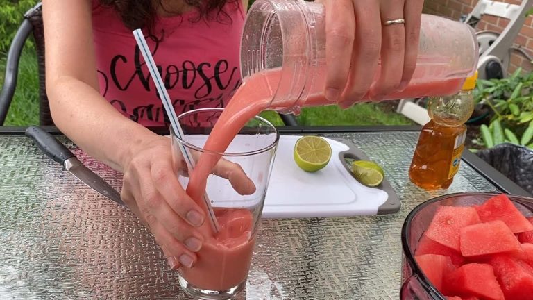 Watermelon Smoothie Recipe – Healthy Watermelon Drink With Honey And Lime