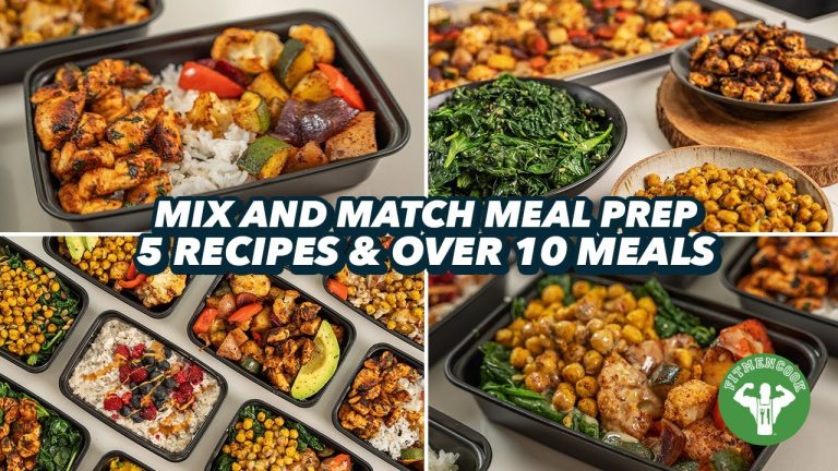 Mix and Match Meal Prep –  5 Recipes and over 10 Meals