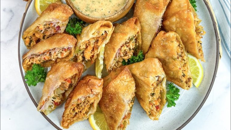 Salmon egg rolls | Egg roll recipe | Salmon recipe || Seafood egg roll
