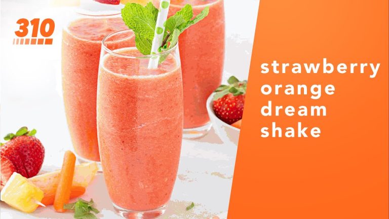310 Recipes | Strawberry Orange Dream Shake | Tropical Smoothie