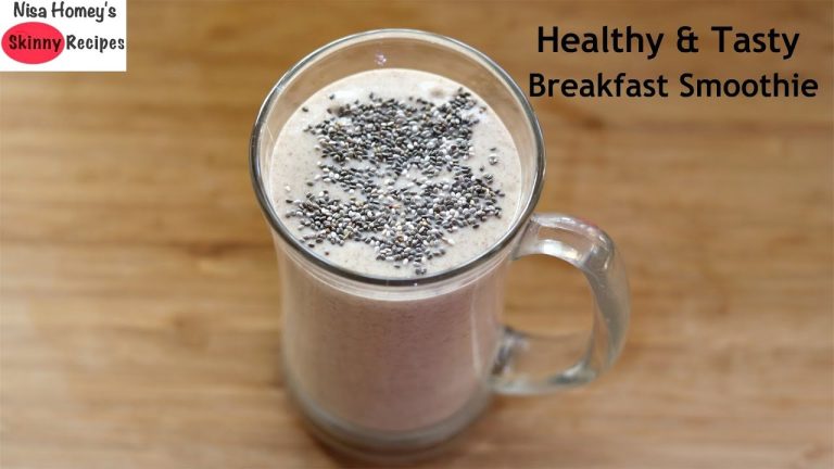 Healthy & Tasty Breakfast Smoothie Recipe – Vegan – Gluten Free – No Milk /No Sugar – Skinny Recipes