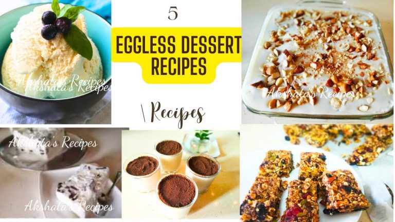 5  Eggless Dessert Recipes |Lent Recipes|Pure Vegetarian  Recipes Part 33