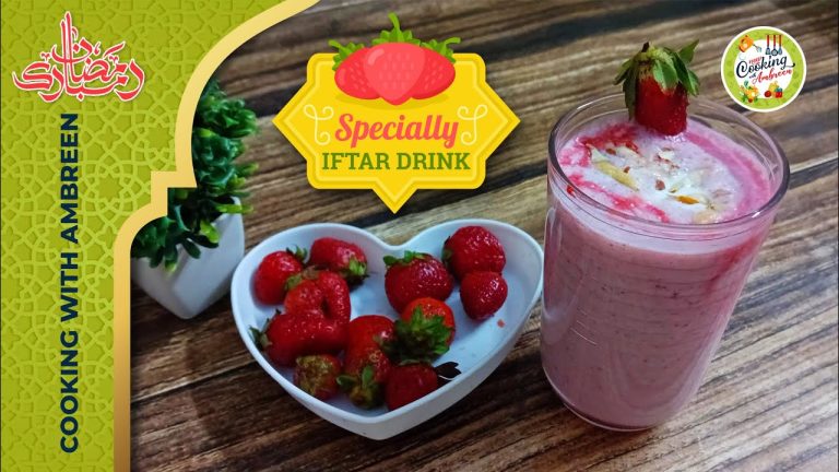 Fresh Strawberry Smoothie Recipe By Now Cooking With Ambreen | Ramadan Special |How to make smoothie