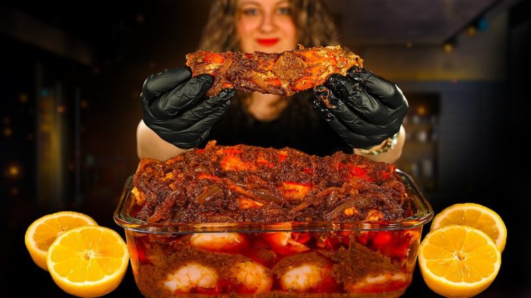 ASMR & RECIPE * Deshelled Seafood Boil in Bloves Sauce * مكبانق الاكل البحري والطريقة